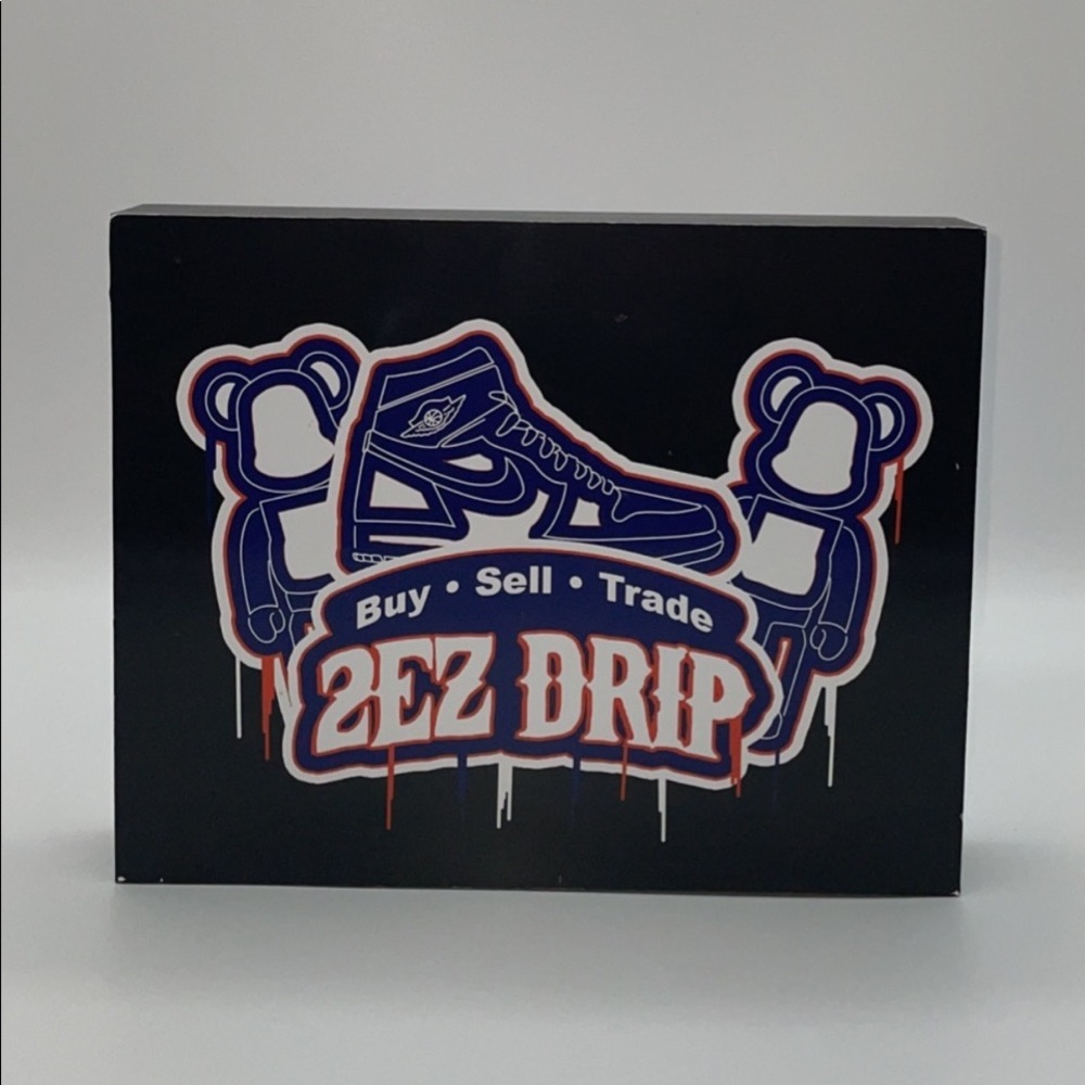 ‘2EZ DRIP’ Buy.Sell.Trade Logo Counter Decor